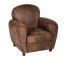 Fauteuil Club "stanis" Effet Cuir Vieilli