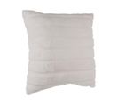 Coussin Déhoussable En Fourrure Blanche 45 X 45 Cm