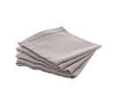 Lot De 4 Serviettes De Table En Coton Gris Clair 40 X 40 Cm