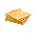 Lot De 4 Serviettes De Table En Coton Ocre 40 X 40 Cm