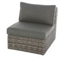 Fauteuil Chauffeuse De Jardin En Résine Tressée Moorea - Gris Ombre