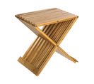 Tabouret Pliant En Bambou 40 X 45 Cm