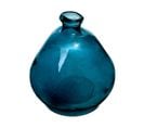 Vase Rond En Verre Recyclé Bleu Orage H 50 Cm