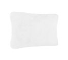 Coussin Décoratif Déhoussable En Fourrure Blanche 45 X 30 Cm