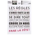 Sticker Texte "règles" - 30x40 Cm