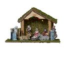 Crèche De Noël Lumineuse "8 Santons" 32cm Multicolore