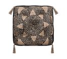 Coussin De Sol En Jute Et Coton Mandala Avec Pompons 38 X 38 Cm