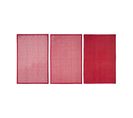 Lot De 3 Torchons En Coton Rouge 45 X 70 Cm