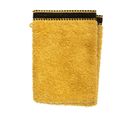 Lot De 2 Gants De Toilette En Coton Jaune Ocre Tissu Éponge 15 X 21 Cm