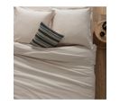 Housse De Couette 1 Personne En Coton Beige Lin 140 X 200 Cm