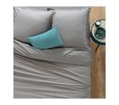 Housse De Couette 2 Personnes En Coton Gris Souris 240 X 220 Cm