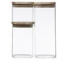 Lot De 3 Bocaux "empilables" 24cm Transparent