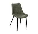 Chaise De Table Assise Vert Kaki Et Pieds En Métal