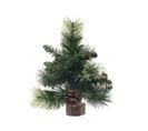 Sapin De Table Artificiel Vert Pommes De Pin Et Baies Rouges H 25 Cm