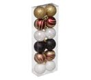 Lot De 12 Boules De Noël "grand Hôtel" 4cm Multicolore