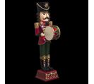 Statue Soldat 122 Cm Casse-noisette Lumineuse De Noël - Rouge