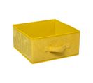 Boîte De Rangement En Velours Jaune 31 X 31 X 15 Cm