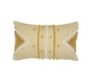 Coussin Déhoussable Ocre et Blanc 30 X 50 Cm