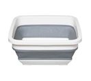 Bassine Carrée "rétractable" 8l Blanc et Gris