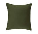 Coussin Déhoussable En Coton Vert Kaki 38 X 38 Cm