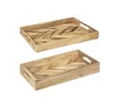 Set De 2 Plateaux En Bois De Manguier