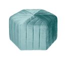 Pouf En Velours Vert Jade Assise Large 52 X 48 Cm