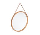 Miroir Mural En Bambou D 38 Cm