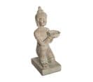 Objet Décoratif Bouddha En Résine Effet Blanchie H 43 Cm