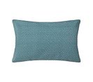 Coussin Décoratif Déhoussable En Coton Bleu Otto 30 X 50 Cm