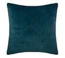 Coussin Déhoussable Bleu En Velours Embossé 40 X 40 Cm