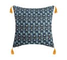 Housse De Coussin Réversible Exotique Et Pompons 40 X 40 Cm