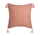 Housse De Coussin Hindou Or Et Pompons 40 X 40 Cm