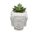 Plante Artificielle Pot Bouddha En Ciment D 13,5 X H 18 Cm