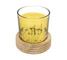 Bougie Parfumée Citronnelle Sur Socle En Bois 380 G