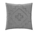 Coussin Déhoussable Inca En Coton Tufté Gris 40 X 40 Cm