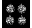 Lot De 4 Boules De Noël Effet Goutte - Argent