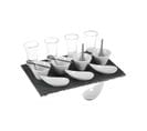 Set Apéritif 17 Pièces 1 Plateau 4 Verrines 4 Coupelles 4 Ramequins 4 Cuillères