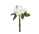 Bouquet De Fleurs Artificielles 7 Roses Blanches D. 20 X H. 30 Cm