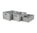 Lot De 4 Paniers De Rangement "déco" 38cm Gris