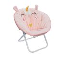 Fauteuil Licorne Pour Enfant En Tissu Rose Clair