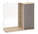 Armoire De Toilette Design Elda - L. 57 X H. 49 Cm - Gris