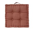 Coussin De Sol  En Coton Terracotta  40 X 40 Cm