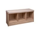 Banc Rangement 3 Cases Effet Bois Naturel L 105 Cm