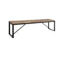 Banc En Bois D'acacia Pieds En Métal Noir 170 X 35 X 45 Cm