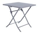 Table De Jardin Pliante Carrée Greensboro - 2 Places - Gris Quartz