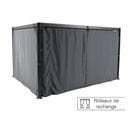 Rideaux Opaques Pour Tonnelle Belize 3,8x3m Hespéride - Gris