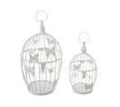 Lot De 2 Cages à Oiseaux Déco En Métal Blanc