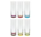 Lot De 6 Verres à Eau "colori" 16cm Multicolore