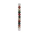 Déco De Sapin Lot De 12 Boules De Noël D 6 Cm - Vert Rouge Et Or