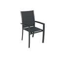 Fauteuil Pour Table De Jardin Empilable Allure - Gris Et Graphite